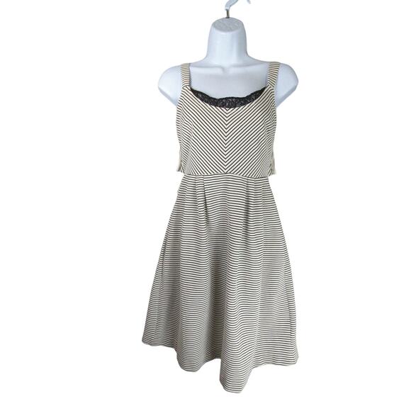 Postmark from Anthropologie Dresses & Skirts - Anthropologie Postmark Dress Womens S Black Stripe Criss Cross Back